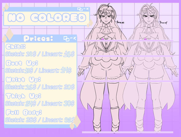 Price Sheet No Color